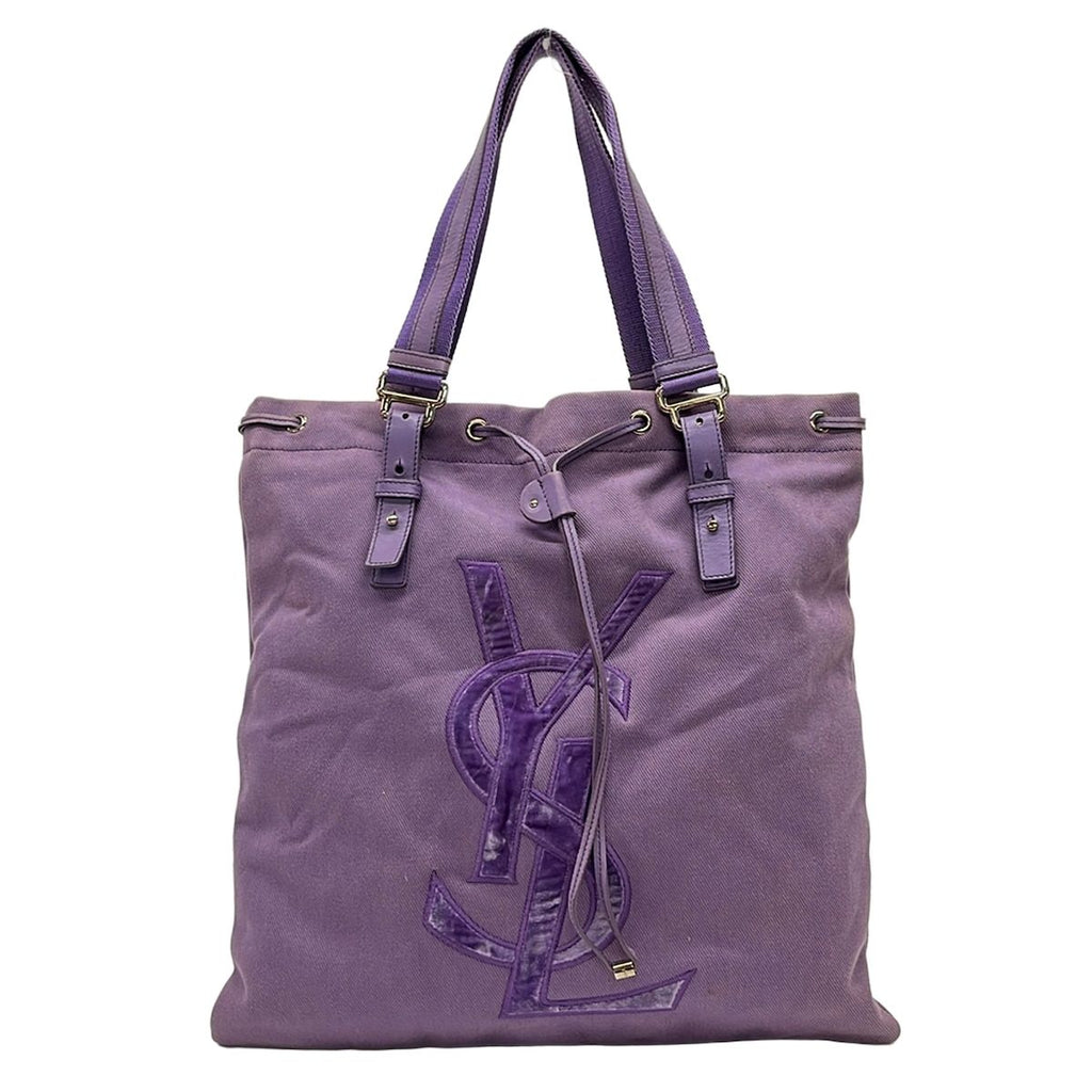 Saint Laurent Rive Gauche Tote Bag Kahala Purple Leather