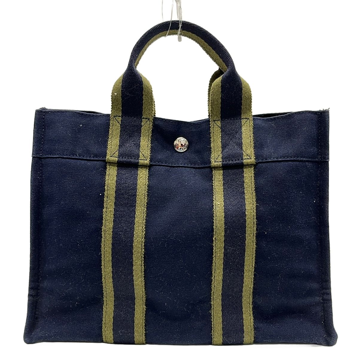 Hermes Tote Bag Fourre Tout PM Dark Navy Khaki — view 3