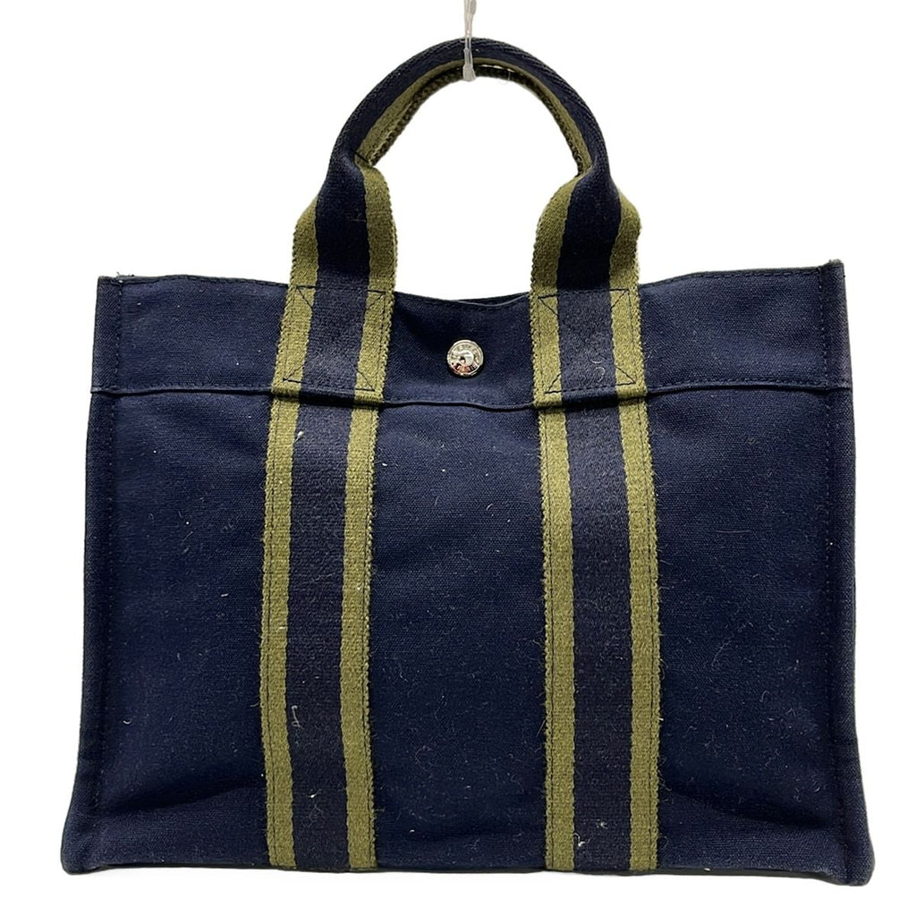 Hermes Tote Bag Fourre Tout PM Dark Navy Khaki
