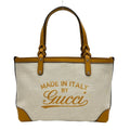 Gucci Tote Bag Craft Ivory Orange Leather