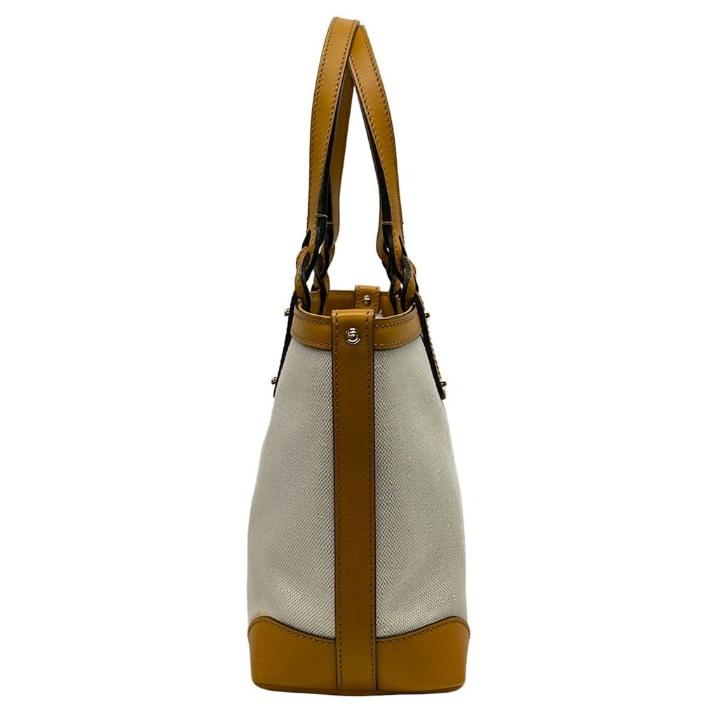 Gucci Tote Bag Craft Ivory Orange Leather — view 4
