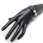 Hermes Clic Clac Bangle Black Silver Bracelet — view 6