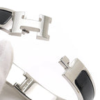 Hermes Clic Clac Bangle Black Silver Bracelet — view 4