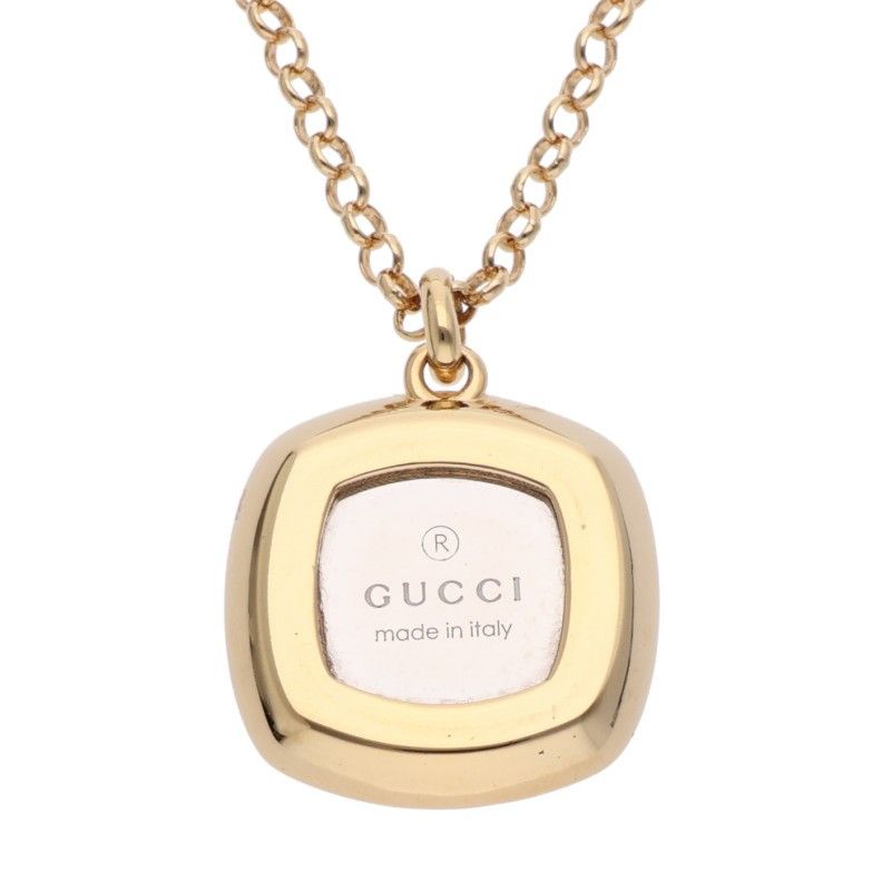 Gucci 26 SS Crest Gold Tone Brass & Palladium Necklace — view 3