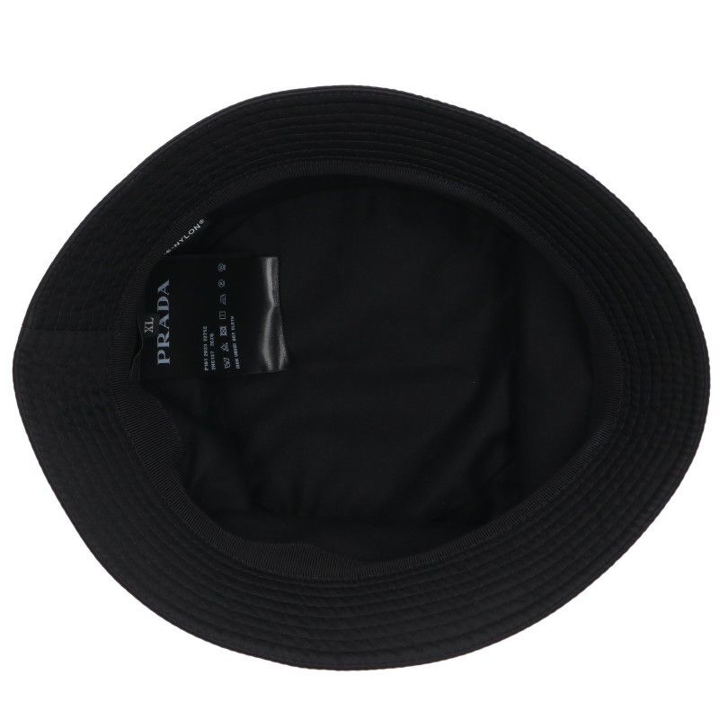 Prada Logo Embroidery Nylon Bucket Hat XL — view 3