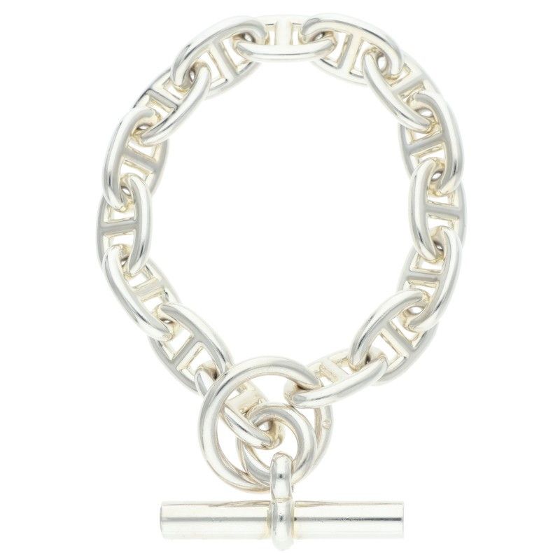 Hermes Chaine D'ancre MM Silver Bracelet