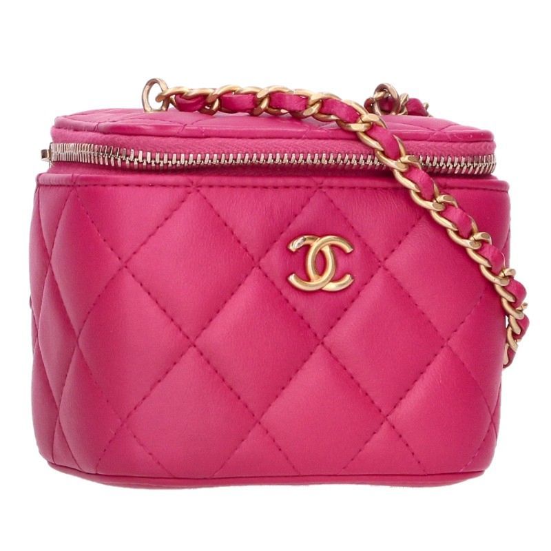 Chanel Quilted Vanity Lambskin Chain Shoulder Bag