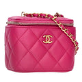 Chanel Quilted Vanity Lambskin Chain Shoulder Bag