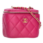Chanel Quilted Vanity Lambskin Chain Shoulder Bag
