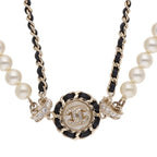 Chanel CC Logo Faux Pearl Choker Necklace