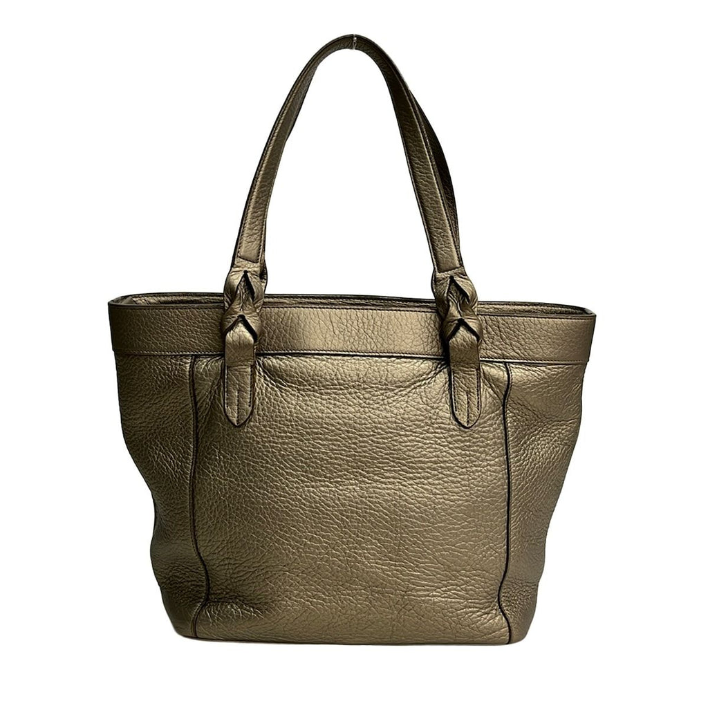 Loewe Handbag Anagram Blanc Gold Leather — view 3