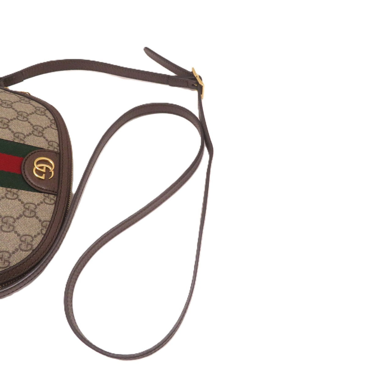 Gucci Ophidia GG Supreme Shoulder Bag Beige Dark Brown — view 4