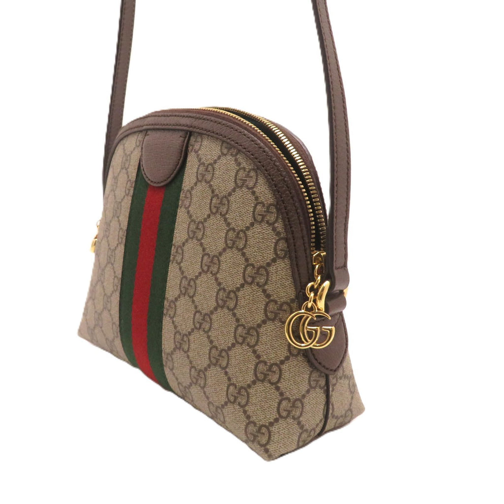 Gucci Ophidia GG Supreme Shoulder Bag Beige Dark Brown — view 2