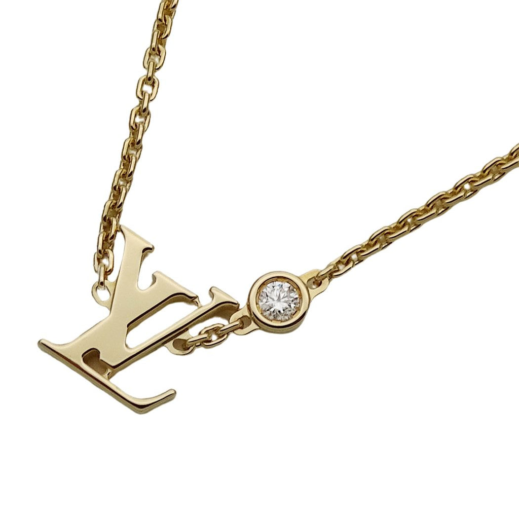 Louis Vuitton Necklace 750 Yellow Gold Diamond Pendant Idylle Blossom