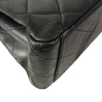 Chanel Shoulder Bag Trapezoid Quilted Black Gold Lambskin — view 7