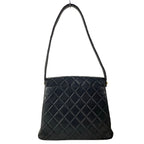 Chanel Shoulder Bag Trapezoid Quilted Black Gold Lambskin — view 3