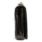 Chanel Black Vintage Calfskin Paris in Rome Gold Bar Flap Shoulder Bag — view 4