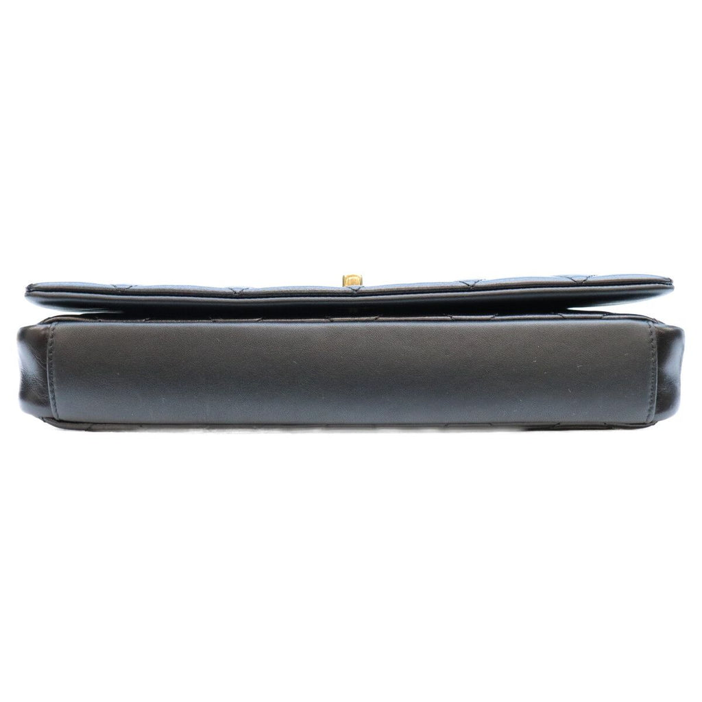 Chanel Black Vintage Calfskin Paris in Rome Gold Bar Flap Shoulder Bag — view 5