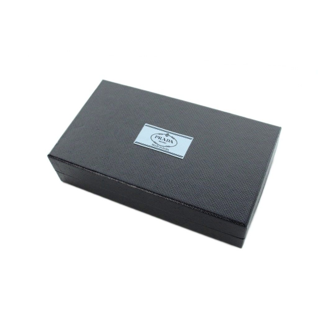 Prada Wallet Logo Leather L-shaped Zipper Brown — view 8