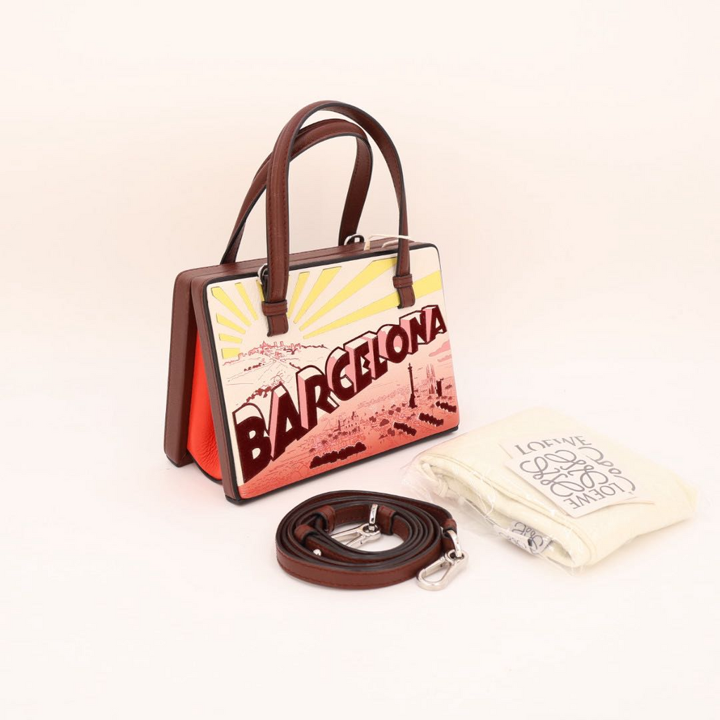 Loewe Postal City Bag Barcelona Leather Handbag
