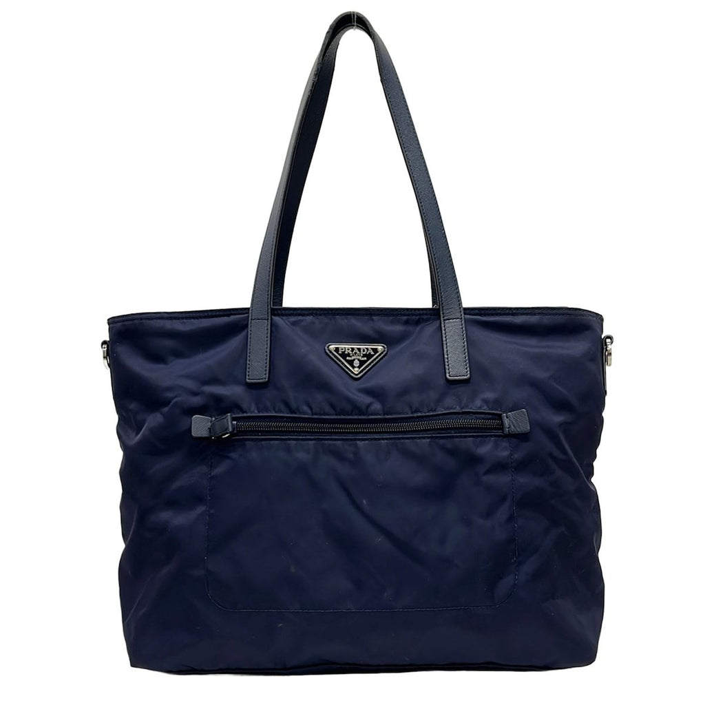 Prada Shoulder Bag Dark Navy Leather