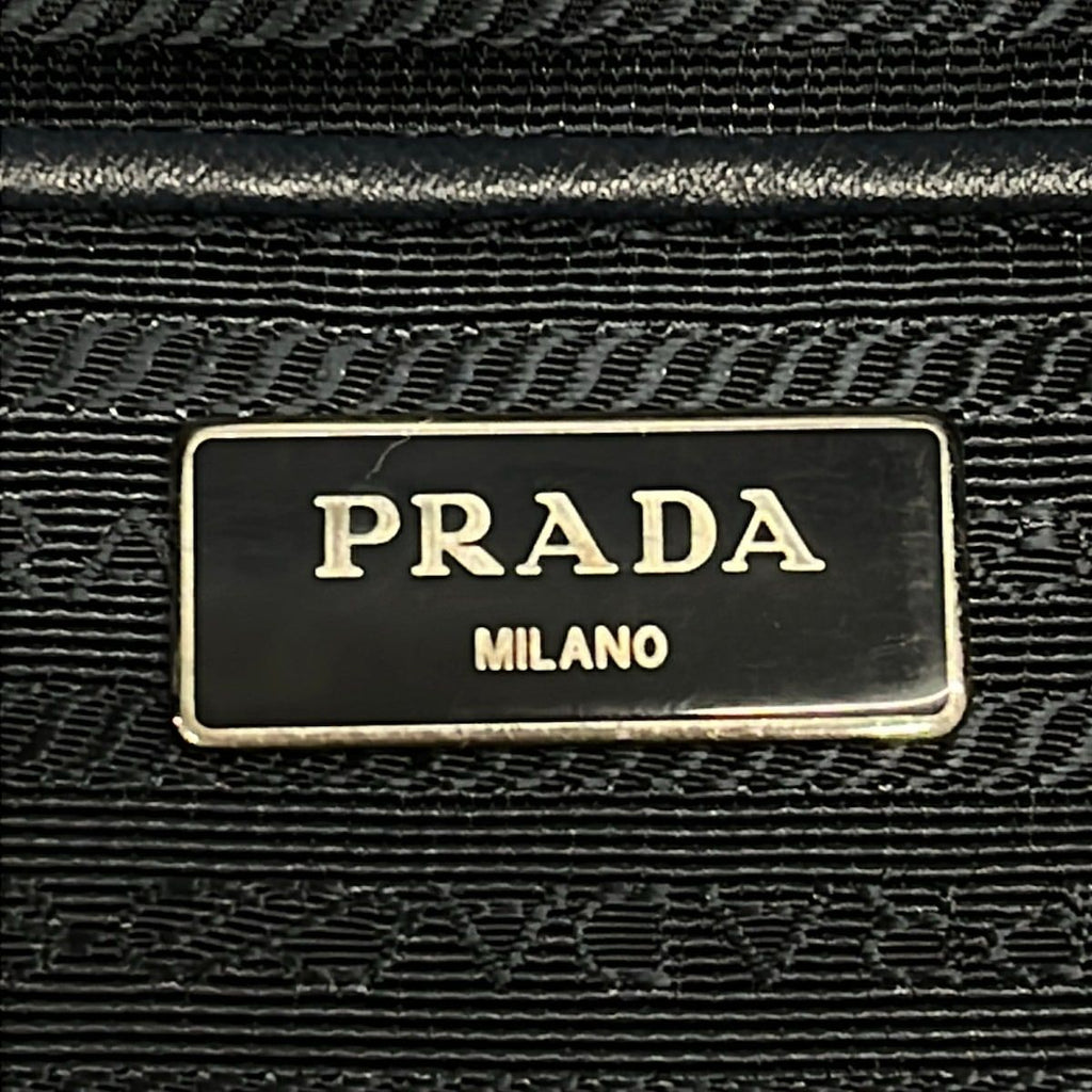 Prada Shoulder Bag Dark Navy Leather — view 8