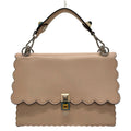 Fendi Handbag Canai Pink Beige Leather