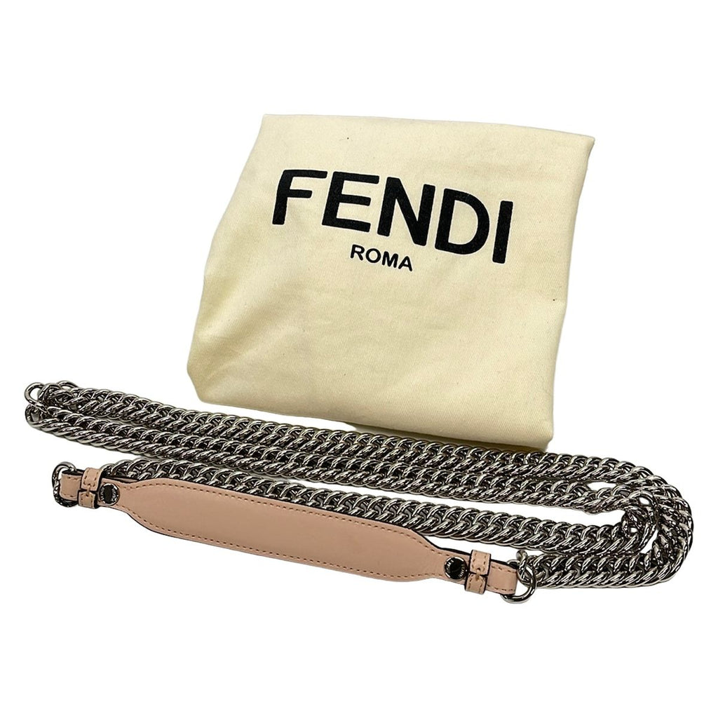 Fendi Handbag Canai Pink Beige Leather — view 8