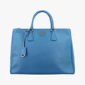 Prada Galleria Blue Saffiano Leather