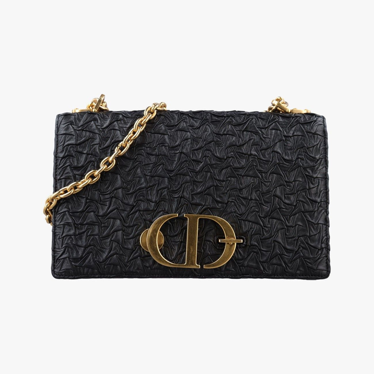 Dior 30 Montaigne Black Leather 02 BO Handbag