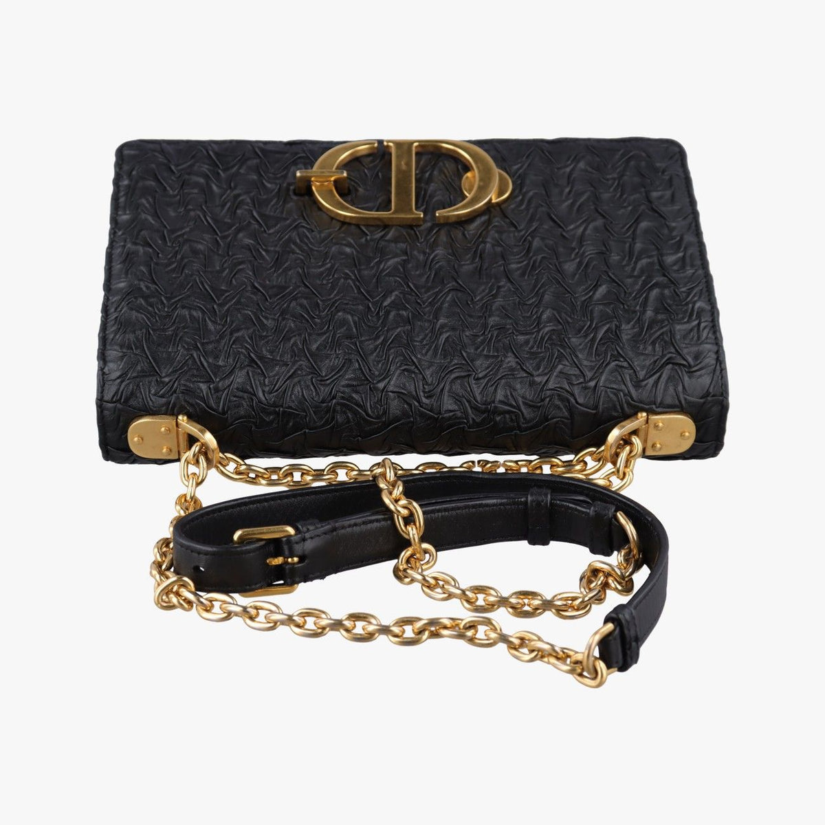 Dior 30 Montaigne Black Leather 02 BO Handbag — view 8
