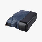 Chanel Gabrielle Black Navy Leather Handbag — view 7