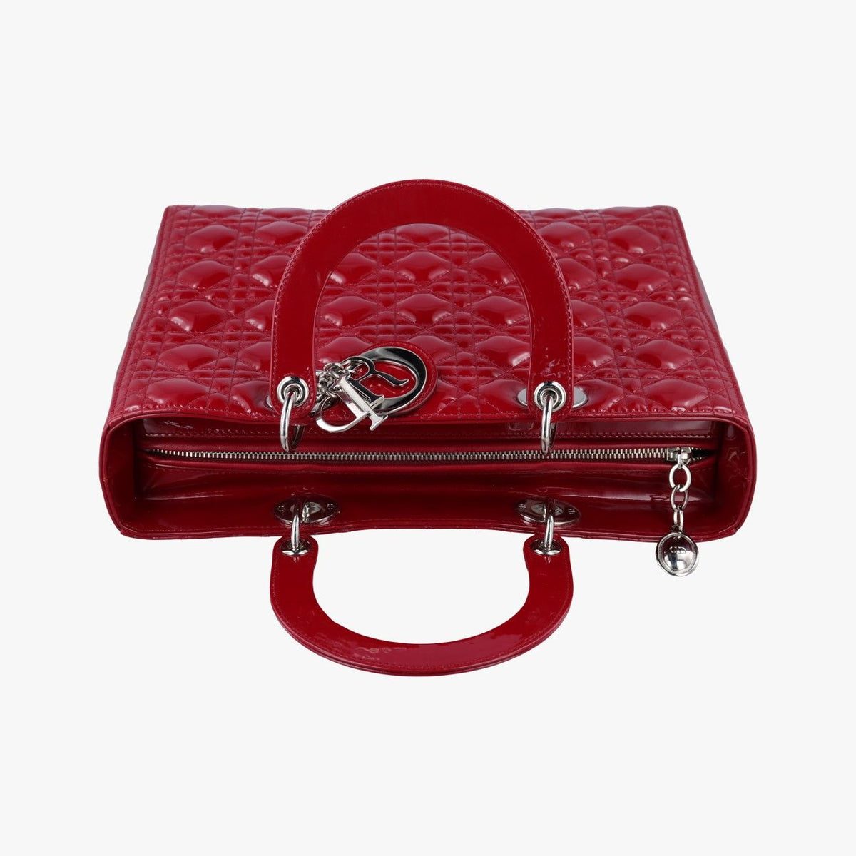 Dior Lady Red Patent Handbag — view 8