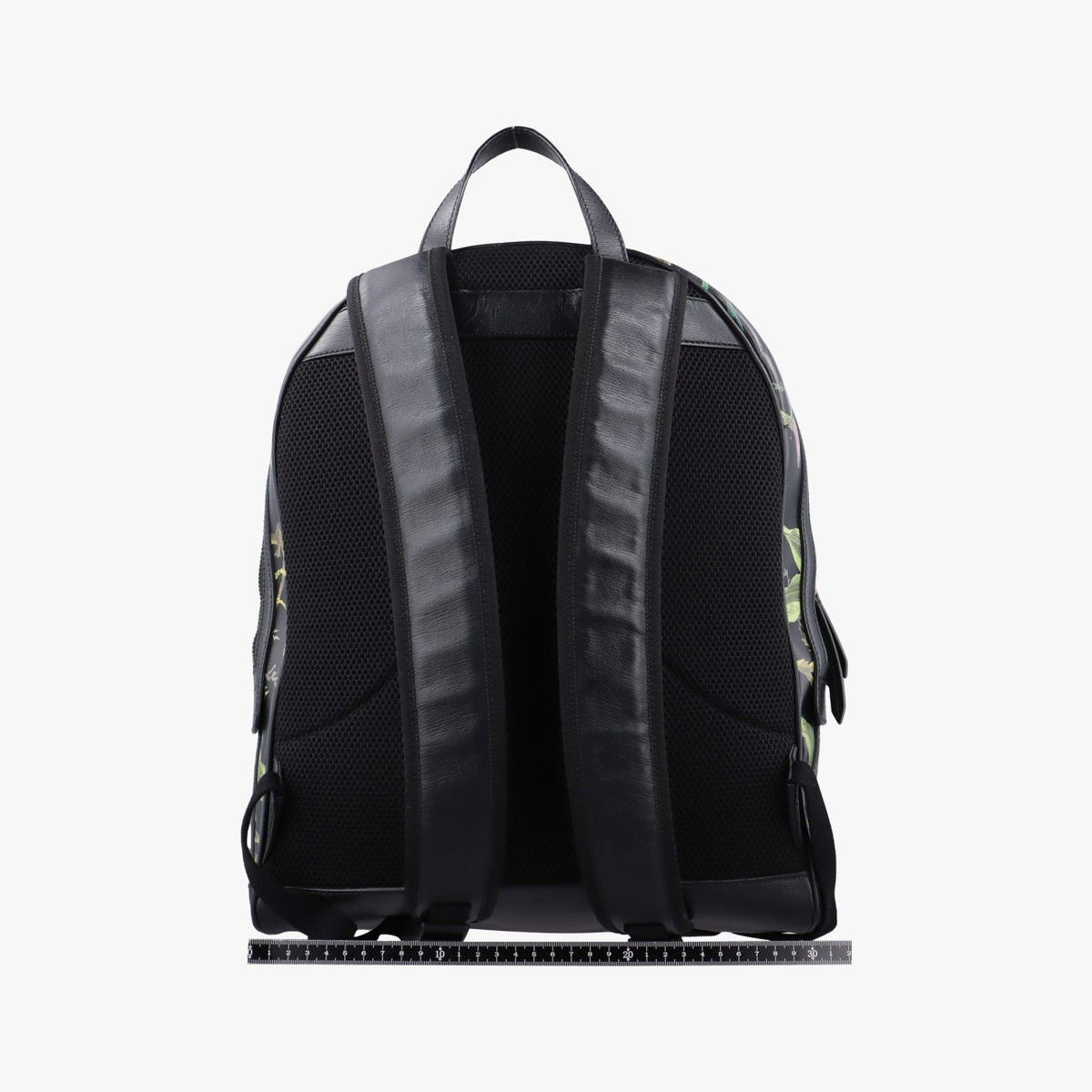 Gucci Tropical Print Black Multicolor Leather Backpack — view 2