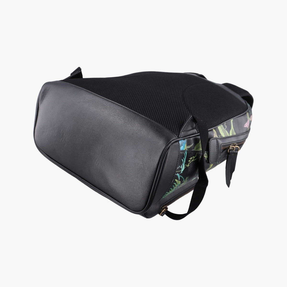 Gucci Tropical Print Black Multicolor Leather Backpack — view 6