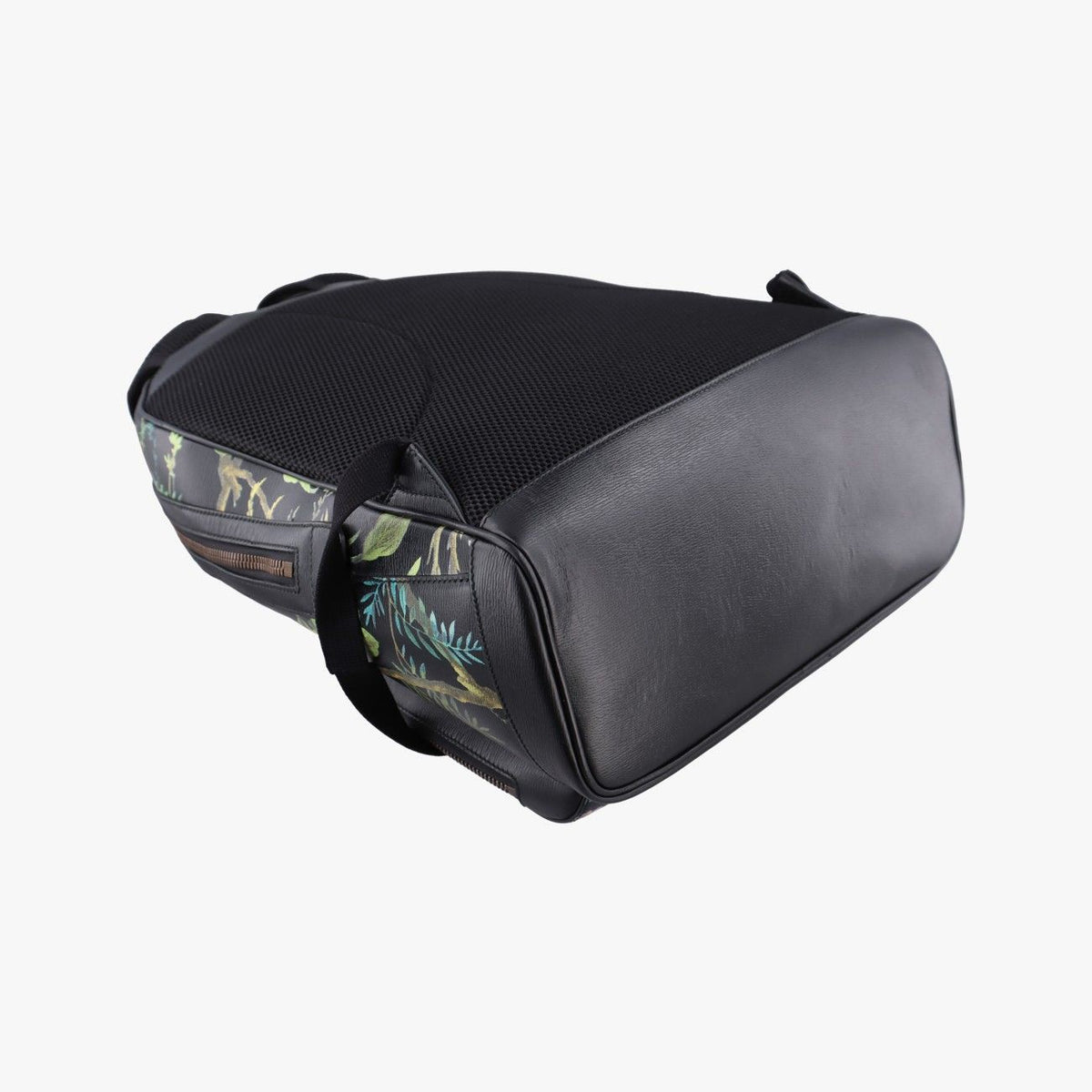 Gucci Tropical Print Black Multicolor Leather Backpack — view 7