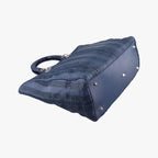 Dior Lady Soft Blue Black Leather Handbag — view 7