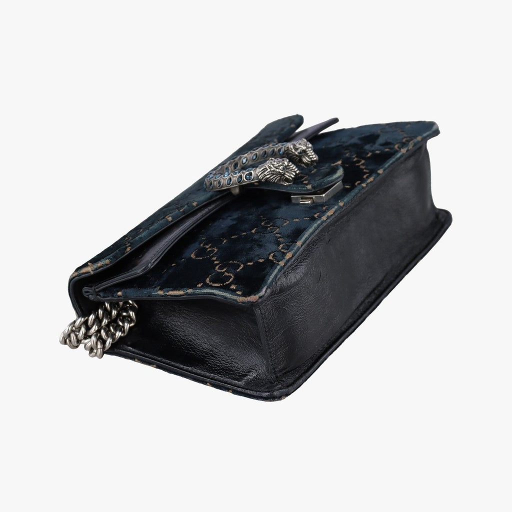 Gucci Dionysus Navy Velour Shoulder Bag — view 5
