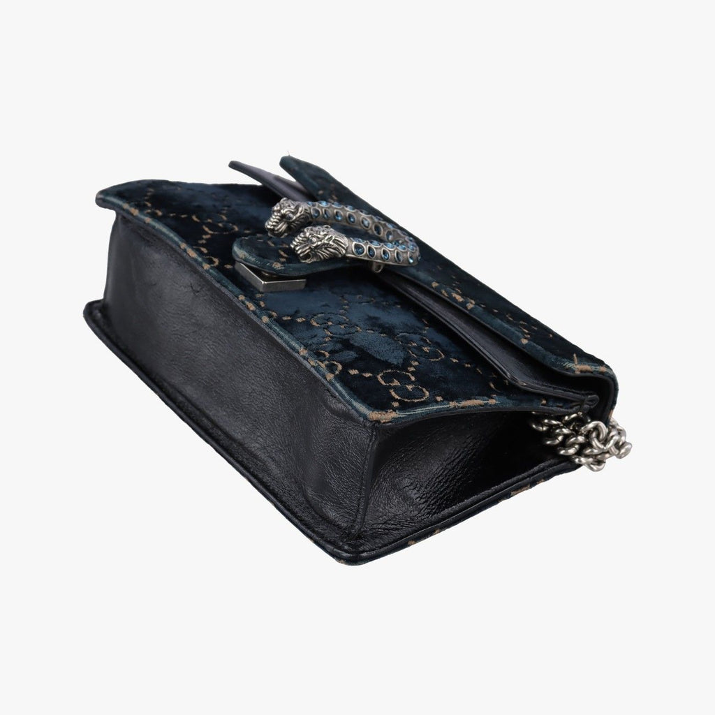 Gucci Dionysus Navy Velour Shoulder Bag — view 4