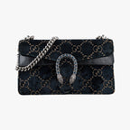 Gucci Dionysus Navy Velour Shoulder Bag
