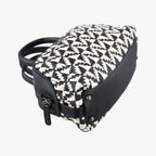 Chanel CC Woven Bowling White Black Leather — view 5