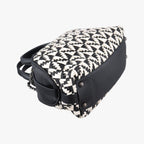 Chanel CC Woven Bowling White Black Leather — view 7