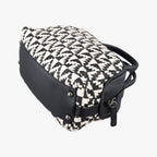 Chanel CC Woven Bowling White Black Leather — view 6