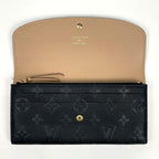 Louis Vuitton Portefeuille Emily Wallet Bifold Monogram Empreinte Black — view 7