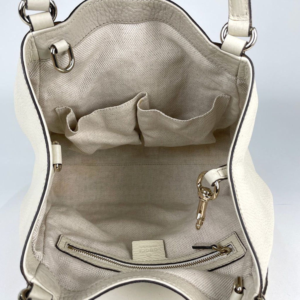 Gucci Handbag Soho Interlocking G 2-Way Leather Ivory — view 8