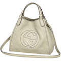 Gucci Handbag Soho Interlocking G 2-Way Leather Ivory