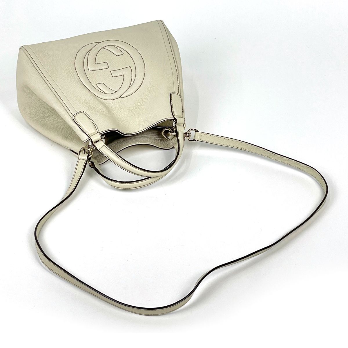 Gucci Handbag Soho Interlocking G 2-Way Leather Ivory — view 7
