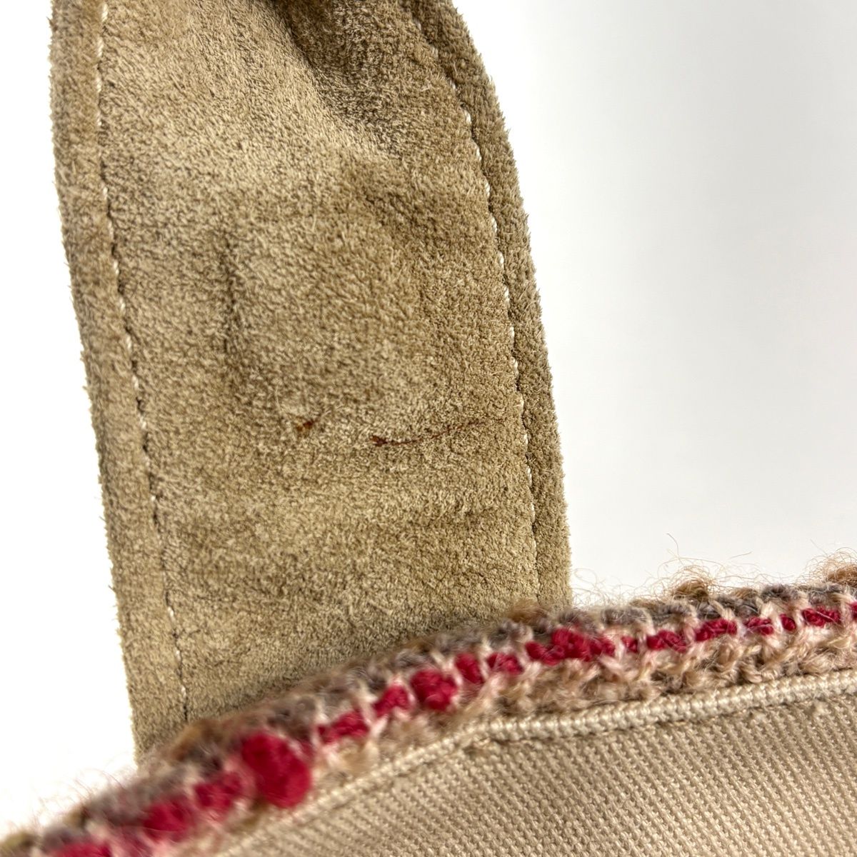 Prada Tote Bag Canapa 2-Way Tweed Rosso — view 5