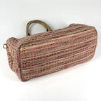 Prada Tote Bag Canapa 2-Way Tweed Rosso — view 2