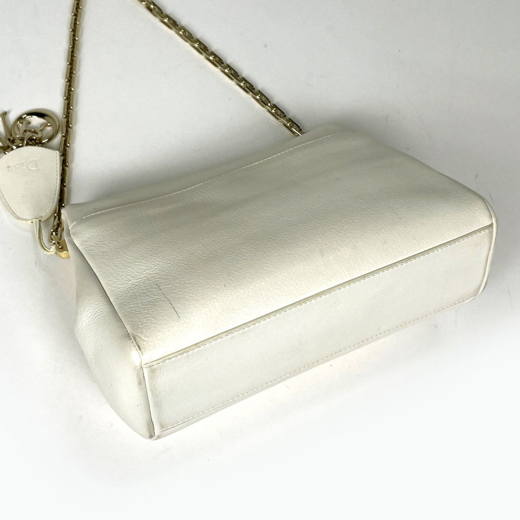 Dior Shoulder Bag Leather White — view 2
